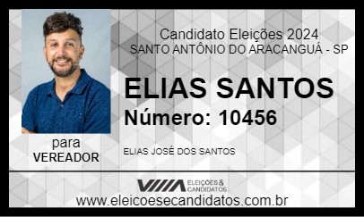 Candidato ELIAS SANTOS 2024 - SANTO ANTÔNIO DO ARACANGUÁ - Eleições