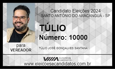 Candidato TÚLIO 2024 - SANTO ANTÔNIO DO ARACANGUÁ - Eleições