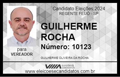 Candidato GUILHERME ROCHA 2024 - REGENTE FEIJÓ - Eleições