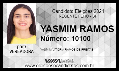 Candidato YASMIM RAMOS 2024 - REGENTE FEIJÓ - Eleições