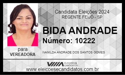 Candidato BIDA ANDRADE 2024 - REGENTE FEIJÓ - Eleições