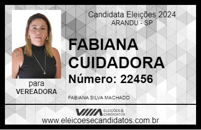 Candidato FABIANA CUIDADORA 2024 - ARANDU - Eleições