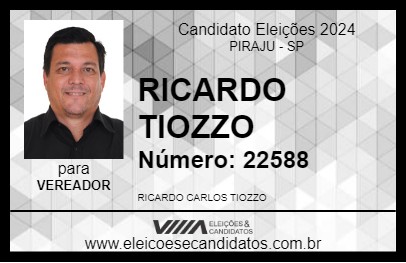 Candidato RICARDO TIOZZO 2024 - PIRAJU - Eleições