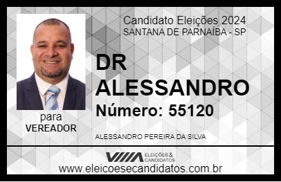 Candidato DR ALESSANDRO 2024 - SANTANA DE PARNAÍBA - Eleições