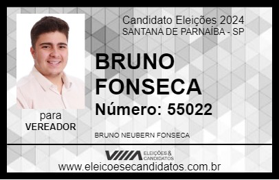 Candidato BRUNO FONSECA 2024 - SANTANA DE PARNAÍBA - Eleições