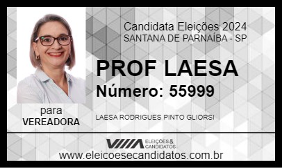 Candidato PROF LAESA 2024 - SANTANA DE PARNAÍBA - Eleições