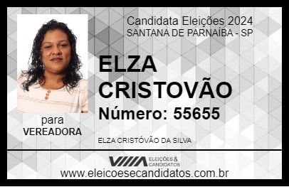 Candidato ELZA CRISTOVÃO 2024 - SANTANA DE PARNAÍBA - Eleições