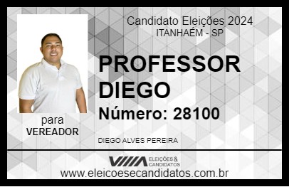 Candidato PROFESSOR DIEGO 2024 - ITANHAÉM - Eleições