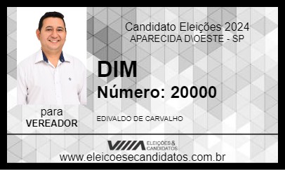 Candidato DIM 2024 - APARECIDA D\OESTE - Eleições