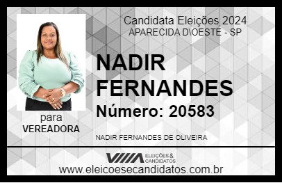 Candidato NADIR FERNANDES 2024 - APARECIDA D\OESTE - Eleições