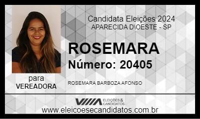 Candidato ROSEMARA 2024 - APARECIDA D\OESTE - Eleições