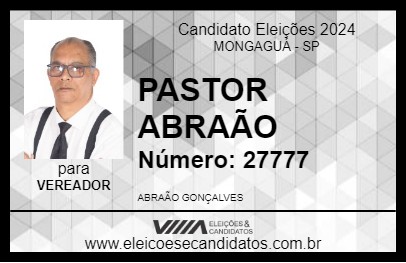 Candidato PASTOR ABRAÃO 2024 - MONGAGUÁ - Eleições