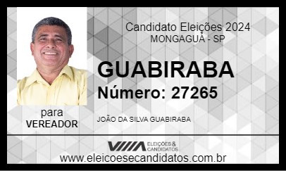 Candidato GUABIRABA 2024 - MONGAGUÁ - Eleições