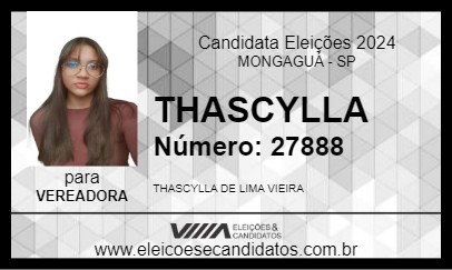 Candidato THASCYLLA 2024 - MONGAGUÁ - Eleições