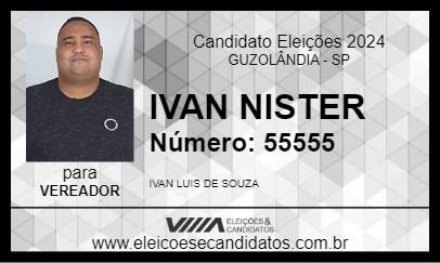 Candidato IVAN NISTER 2024 - GUZOLÂNDIA - Eleições