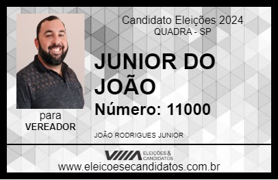 Candidato JUNIOR DO JOÃO 2024 - QUADRA - Eleições