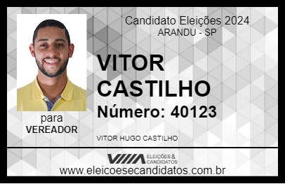 Candidato VITOR CASTILHO 2024 - ARANDU - Eleições