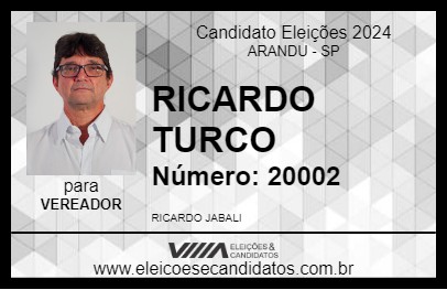 Candidato RICARDO TURCO 2024 - ARANDU - Eleições