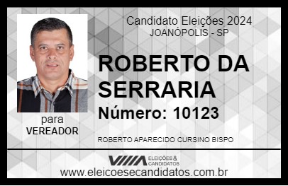 Candidato ROBERTO DA SERRARIA 2024 - JOANÓPOLIS - Eleições