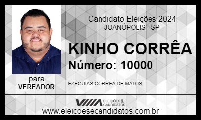 Candidato KINHO CORRÊA 2024 - JOANÓPOLIS - Eleições