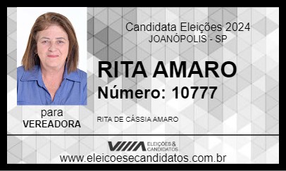 Candidato RITA AMARO 2024 - JOANÓPOLIS - Eleições