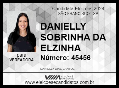 Candidato DANIELLY SOBRINHA DA ELZINHA 2024 - SÃO FRANCISCO - Eleições