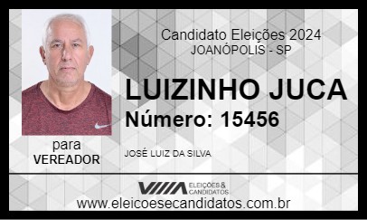 Candidato LUIZINHO JUCA 2024 - JOANÓPOLIS - Eleições