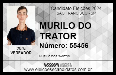 Candidato MURILO DO TRATOR 2024 - SÃO FRANCISCO - Eleições