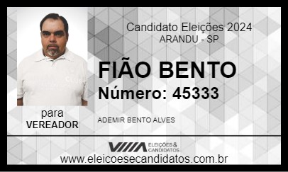 Candidato FIÃO BENTO  2024 - ARANDU - Eleições