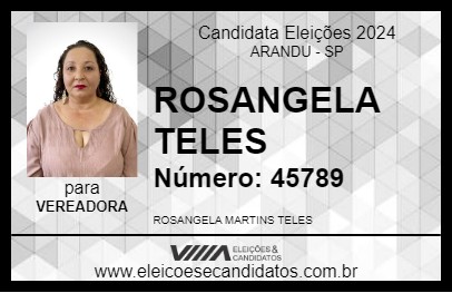 Candidato ROSANGELA TELES 2024 - ARANDU - Eleições