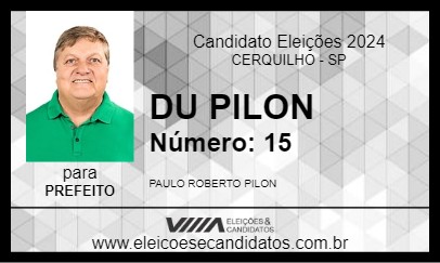 Candidato DU PILON 2024 - CERQUILHO - Eleições