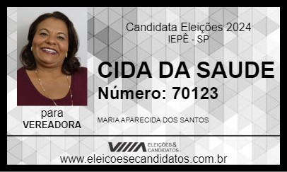 Candidato CIDA DA SAUDE 2024 - IEPÊ - Eleições