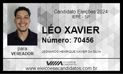 Candidato LÉO XAVIER 2024 - IEPÊ - Eleições