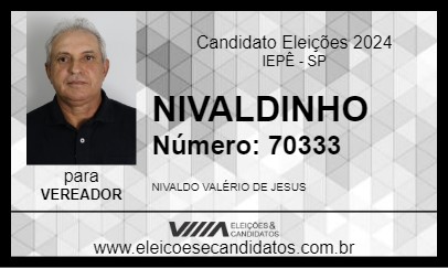 Candidato NIVALDINHO 2024 - IEPÊ - Eleições