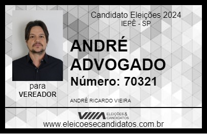 Candidato ANDRÉ ADVOGADO 2024 - IEPÊ - Eleições