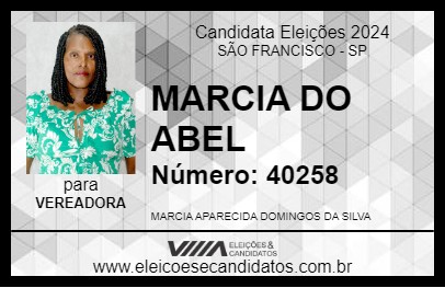 Candidato MARCIA DO ABEL 2024 - SÃO FRANCISCO - Eleições