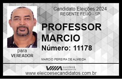 Candidato PROFESSOR MARCIO 2024 - REGENTE FEIJÓ - Eleições