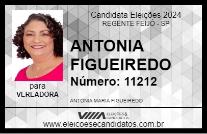 Candidato ANTONIA FIGUEIREDO 2024 - REGENTE FEIJÓ - Eleições