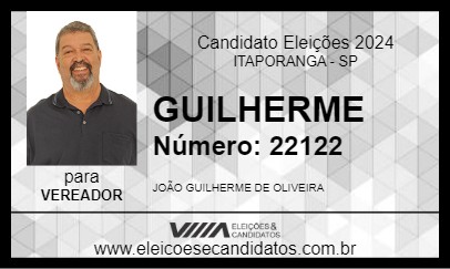 Candidato GUILHERME 2024 - ITAPORANGA - Eleições