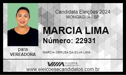 Candidato MARCIA LIMA 2024 - MONGAGUÁ - Eleições