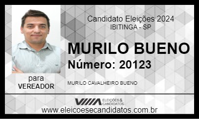 Candidato MURILO BUENO 2024 - IBITINGA - Eleições