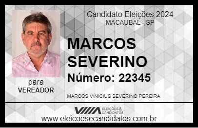 Candidato MARCOS SEVERINO 2024 - MACAUBAL - Eleições