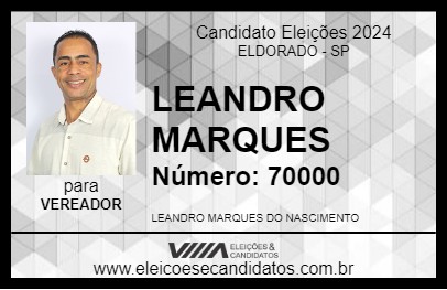 Candidato LEANDRO MARQUES 2024 - ELDORADO - Eleições