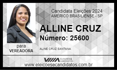 Candidato ALLINE CRUZ 2024 - AMÉRICO BRASILIENSE - Eleições