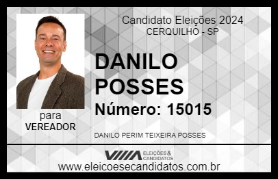 Candidato DANILO POSSES 2024 - CERQUILHO - Eleições