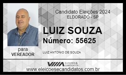 Candidato LUIZ SOUZA 2024 - ELDORADO - Eleições