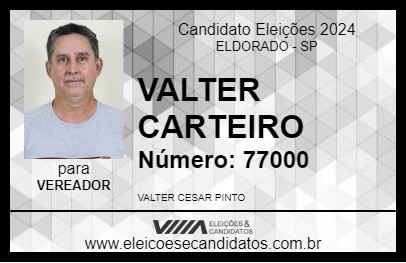 Candidato VALTER CARTEIRO 2024 - ELDORADO - Eleições