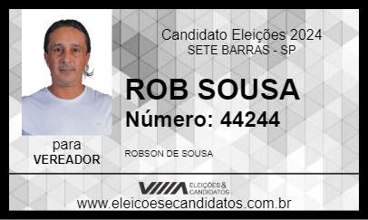 Candidato ROB SOUSA 2024 - SETE BARRAS - Eleições