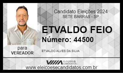 Candidato ETVALDO FEIO 2024 - SETE BARRAS - Eleições