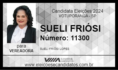 Candidato SUELI FRIÓSI 2024 - VOTUPORANGA - Eleições